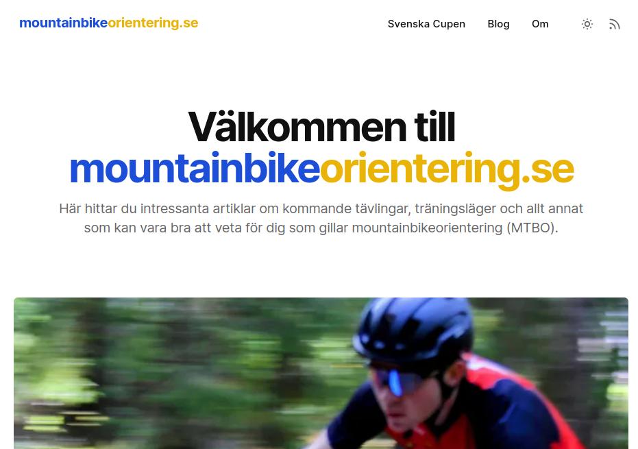 Skärmdump från mountainbikeorientering.se
